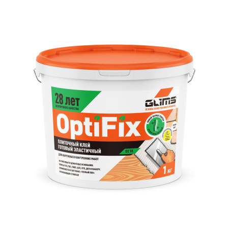 Плиточный клей GLIMS®OptiFix с гидроизоляционным эффектом 1 кг